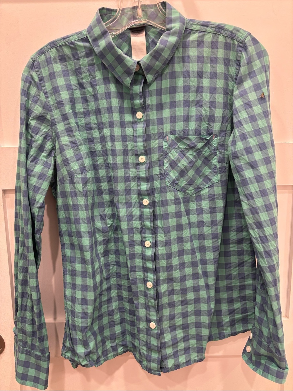 Patagonia Green and Blue Gingham Button-Down Shirt - Picture 1 of 5